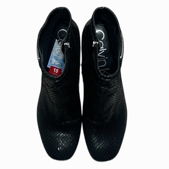 Calvin Klein Black Snake Print Cattee Booties size 10 - Picture 6 of 11